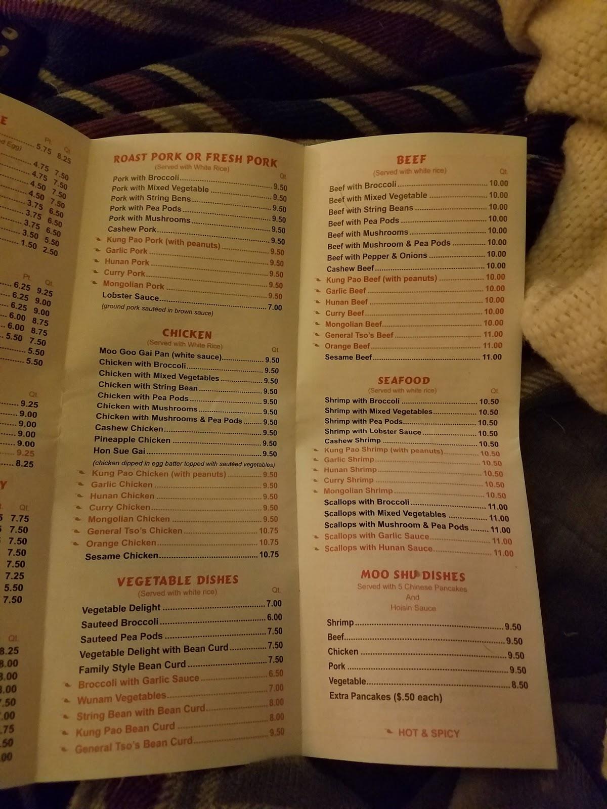 Wok N Roll Biddeford Menu