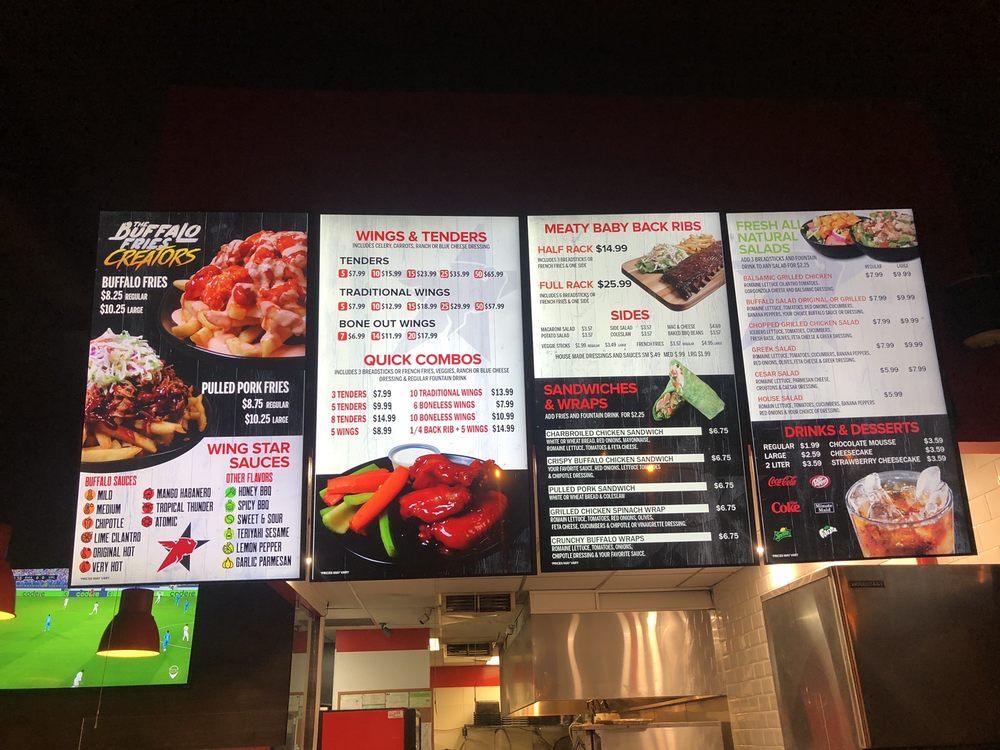 Menu at Buffalo Wing Star BBQ, San Diego