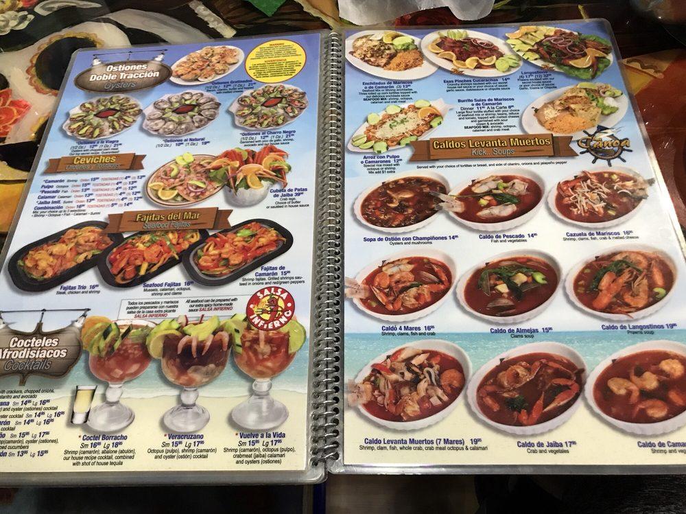 Menu at La Canoa restaurant, Waukegan