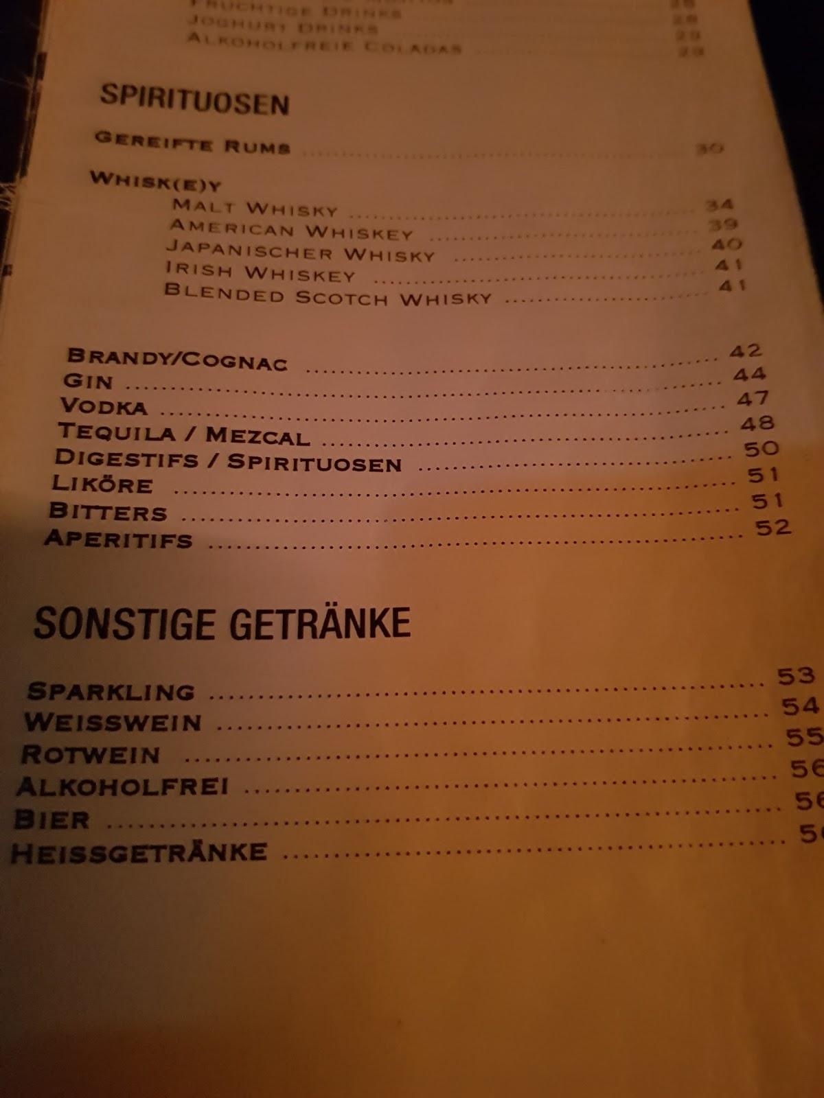 Speisekarte Von Mojito S Fine Cocktailbar D Sseldorf