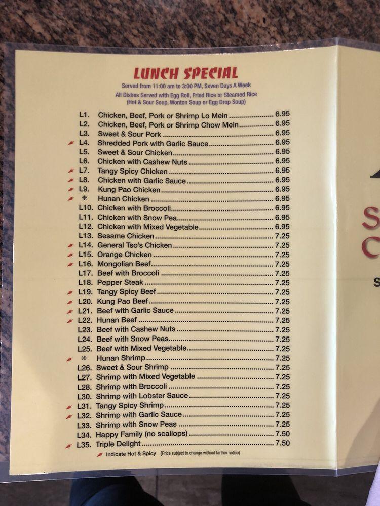 Menu at Spring Chinese Cafe, Spring, Treaschwig Rd