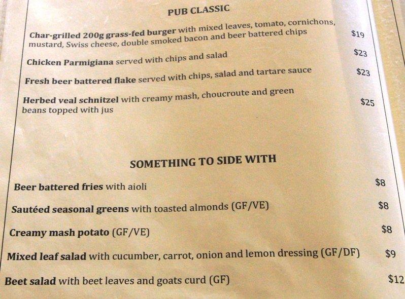 Menu at Spread Eagle Hotel pub & bar, Richmond