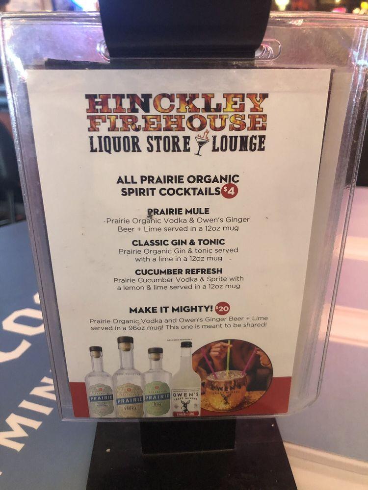 Menu at Hinckley Firehouse Liquor Store pub & bar, Hinckley