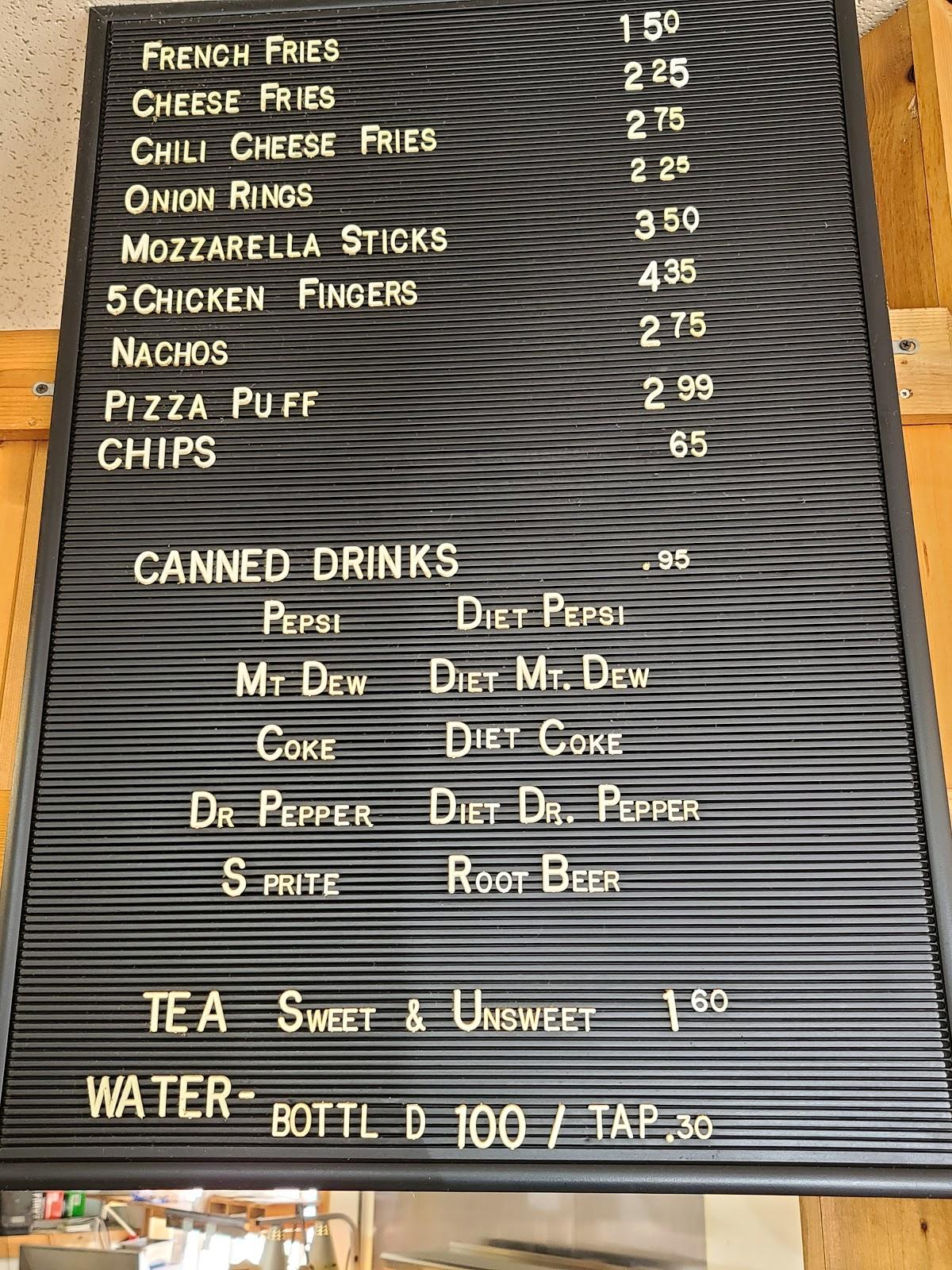 Menu at R J's Eatery restaurant, Fulton