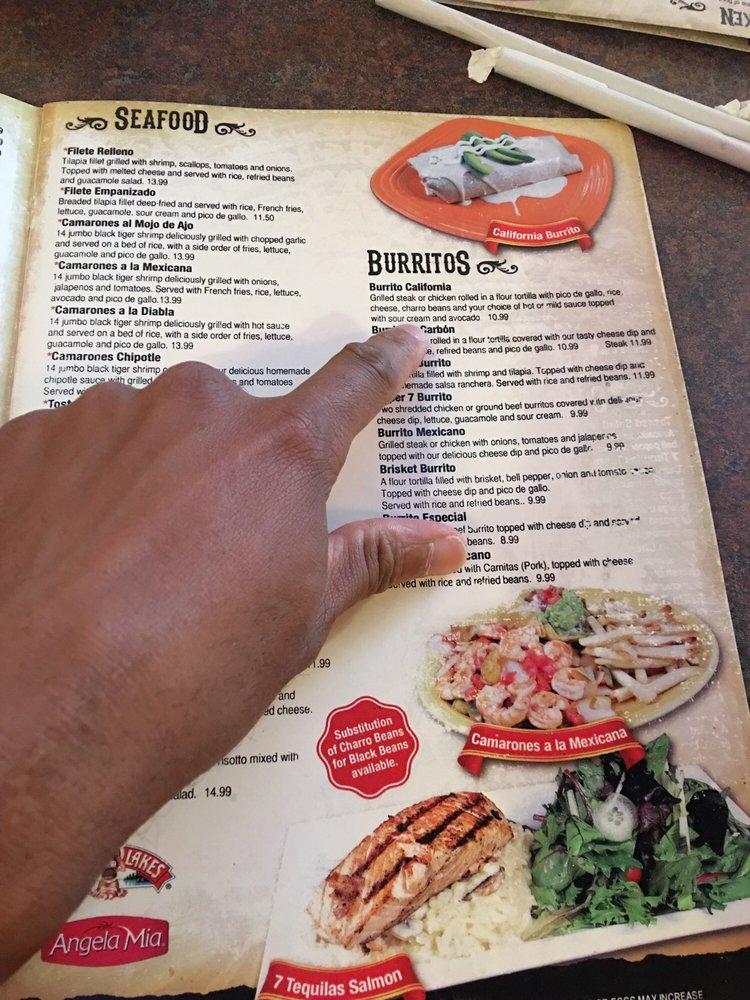 Menu at 7 Tequilas Mexican Restaurant, Canton, Riverstone Pkwy