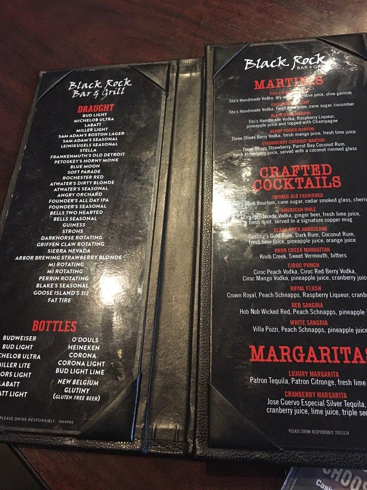 Menu at Black Rock Bar And Grill, Woodhaven