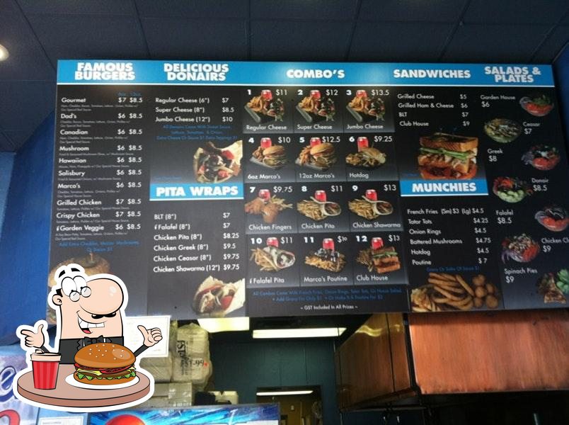 Marcos Famous, 10371 112 St NW in Edmonton Restaurant menu and reviews