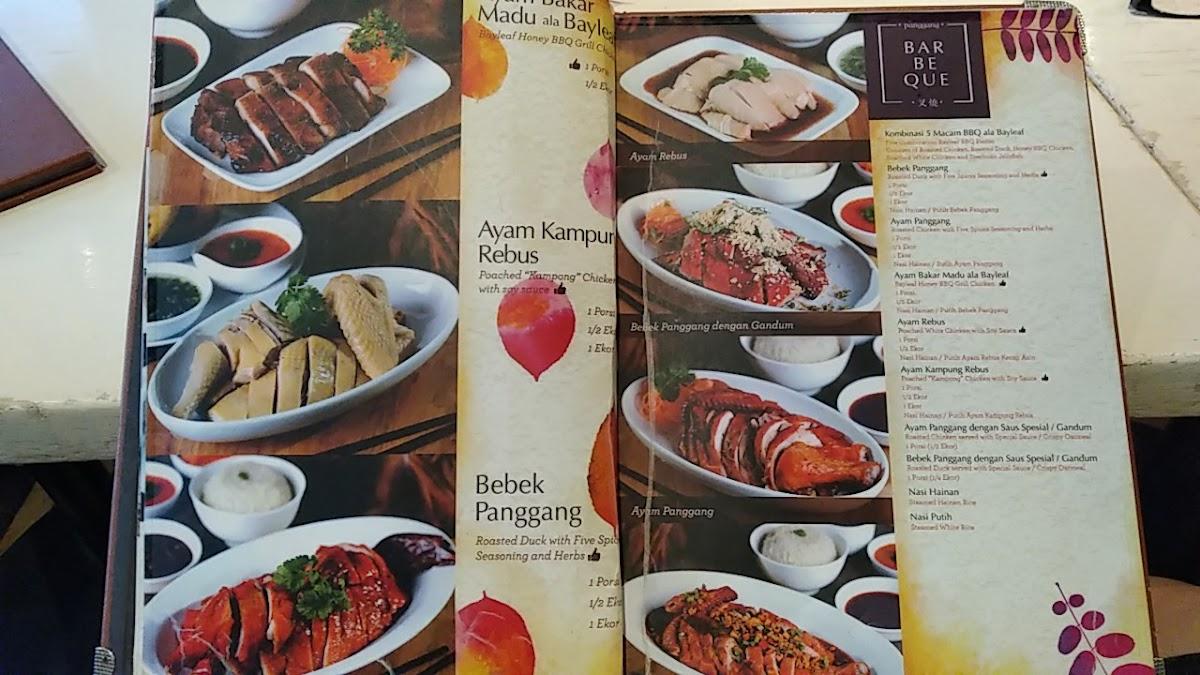 Menu at Bayleaf Grand Edge restaurant, Semarang, Grand Edge Hotel