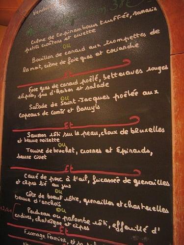 Menu at L'Os à Moelle restaurant, Paris, 3 Rue Vasco de Gama