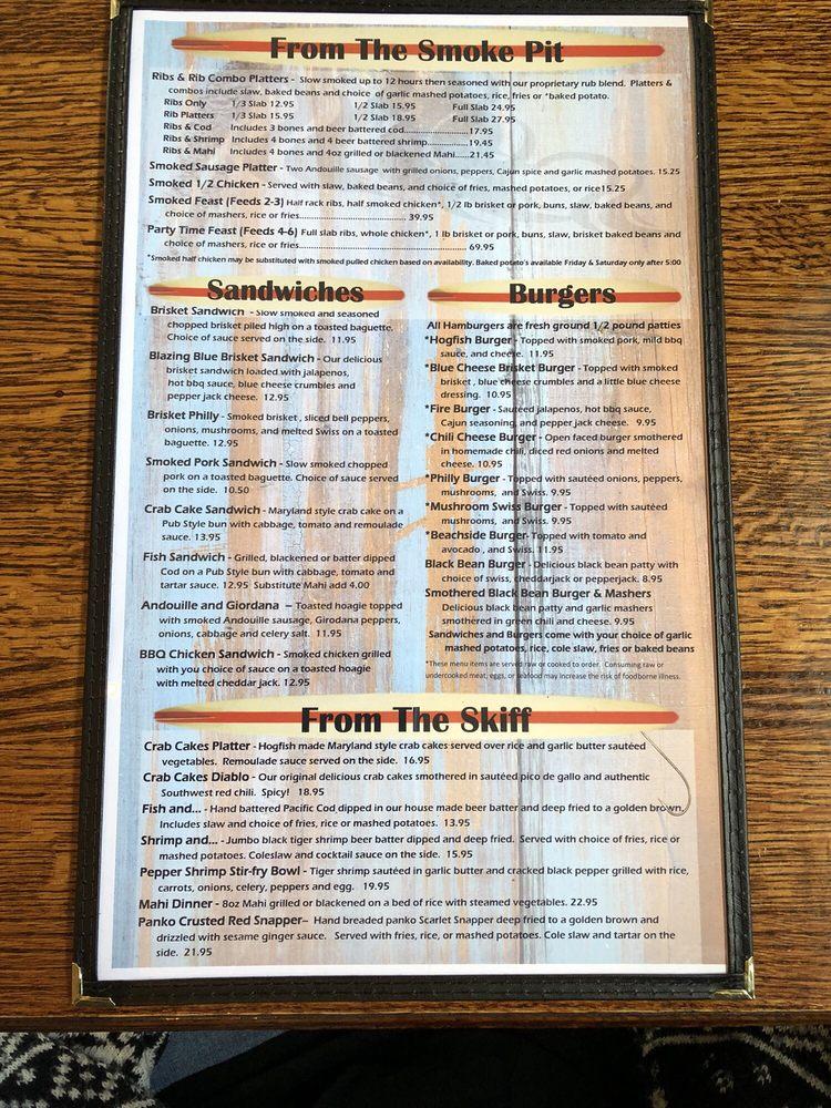 Menu at Hogfish Seafood & Smokehouse pub & bar, Loveland