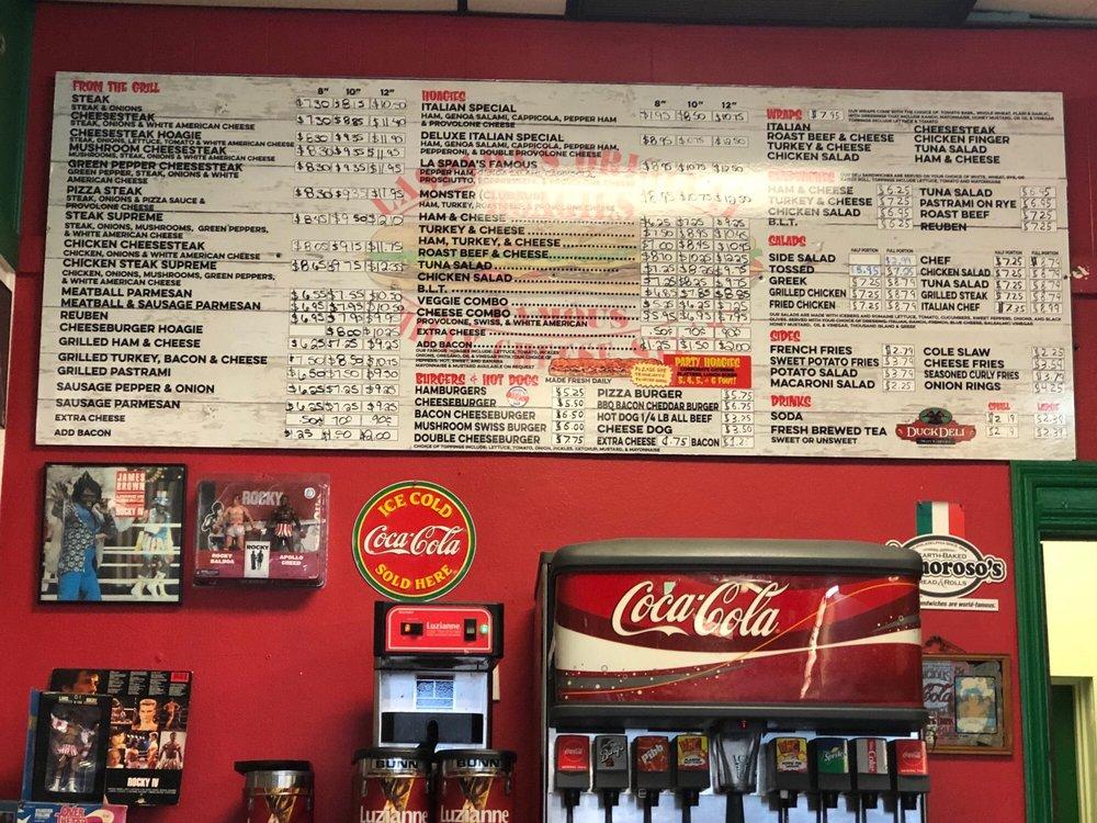 Menu at LaSpada's Original Cheesesteaks & Hoagies restaurant, Orlando