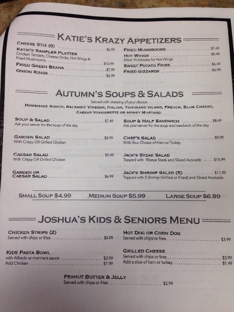 Menu at Jack's Cafe, Floresville, 507 10th St