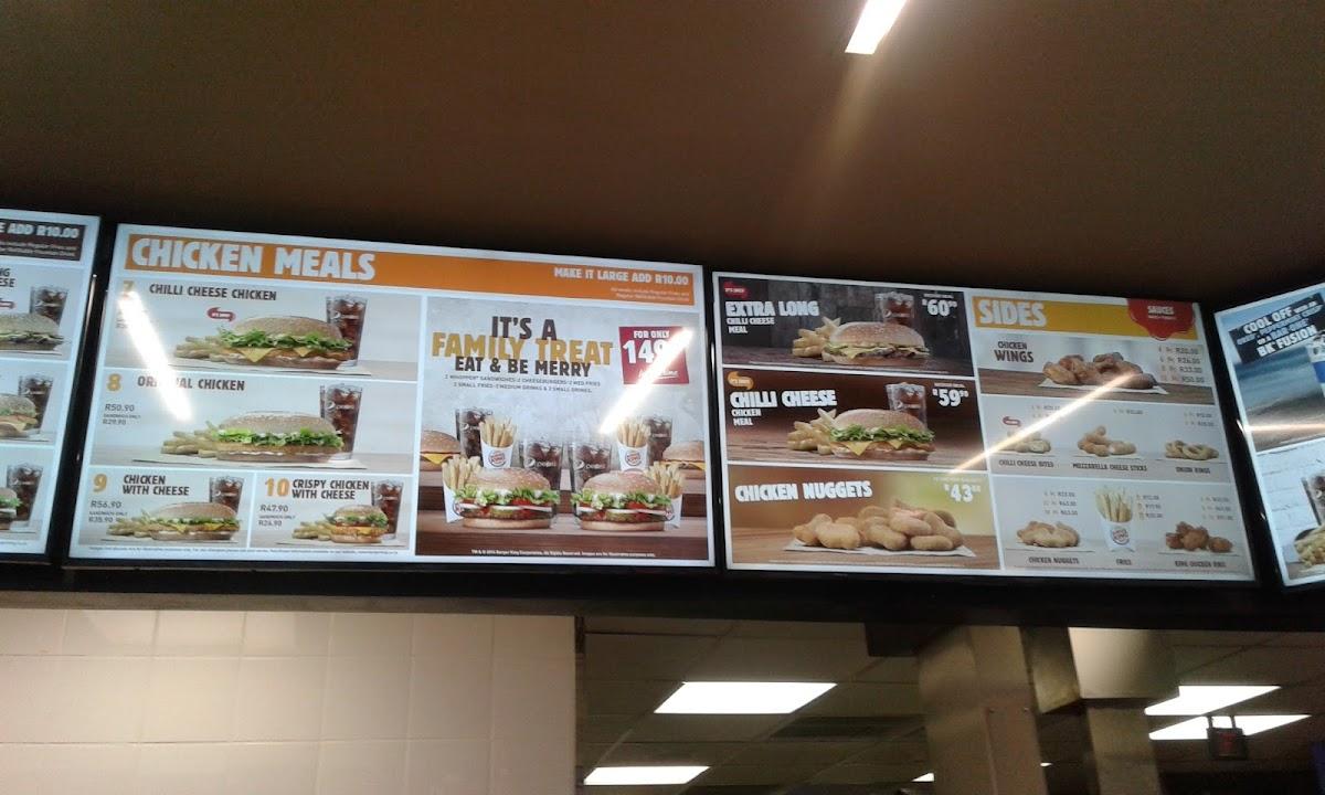 Menu at Burger King Norwood Drive Drive-thru (Halaal) restaurant ...