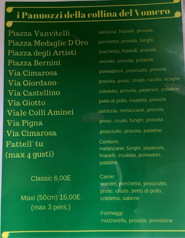 Menu di Pizzeria Jesce Sole 