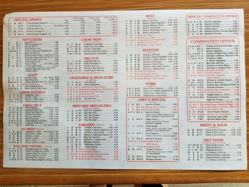 Menu at Great China restaurant Clayton