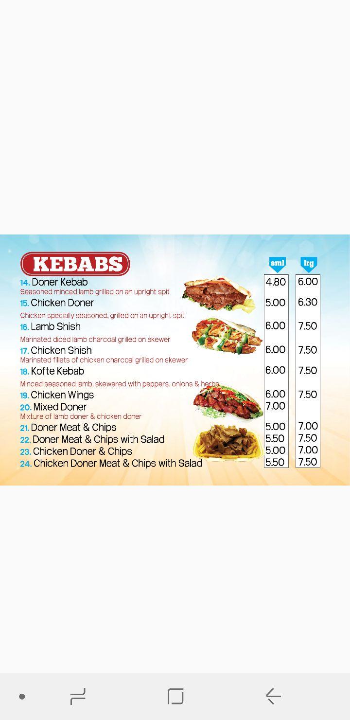 Menu At KEBAB BROADWAY Restaurant London