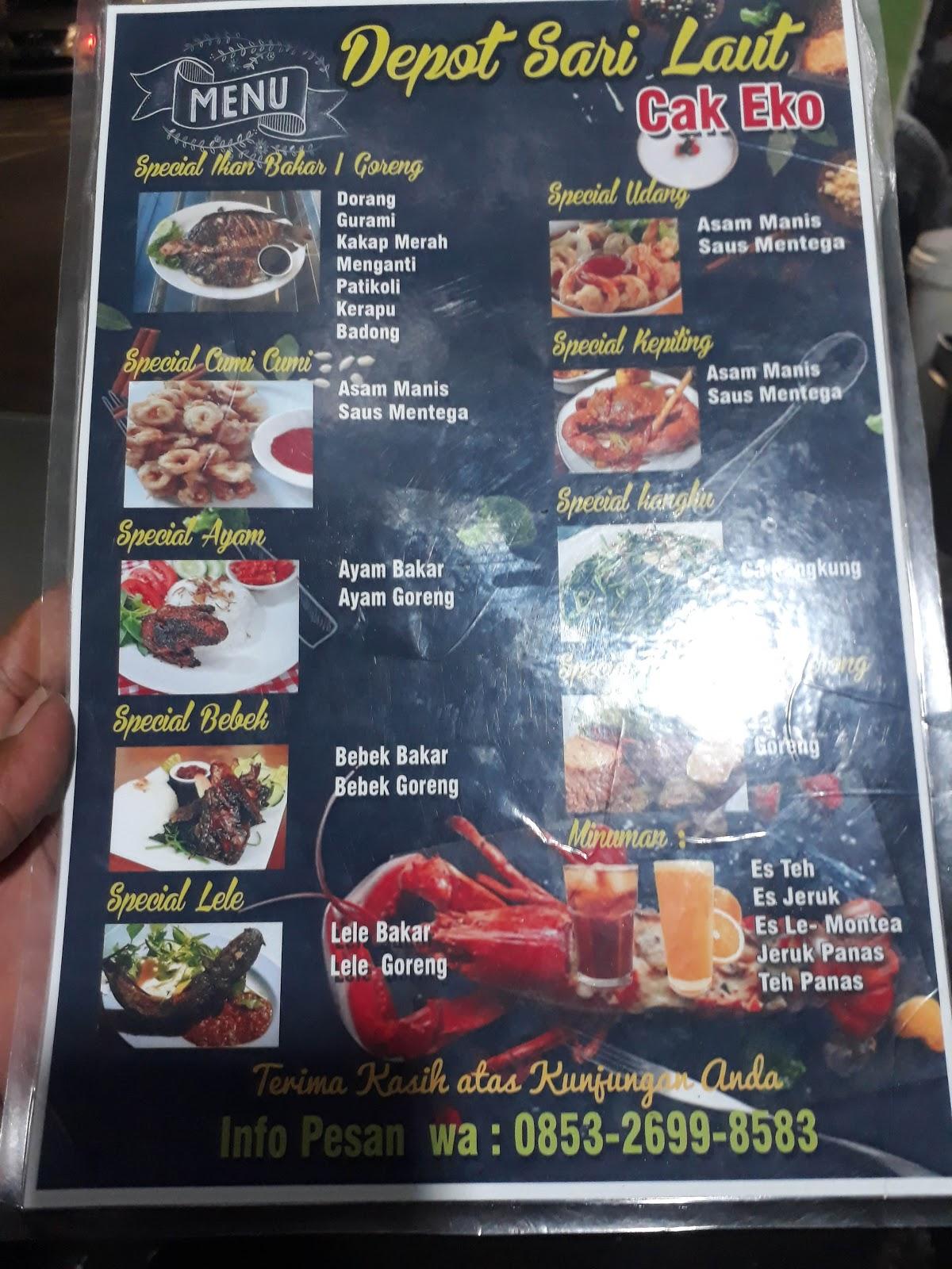 Menu At Seafood Cak Eko Lamongan Restaurant Jepara 2922