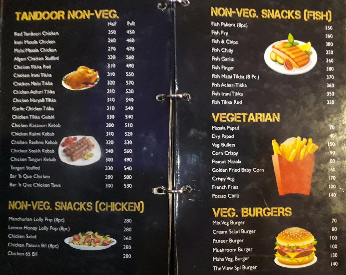 The View Hotel & Restaurant menu