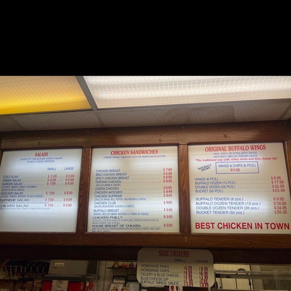 Menu at Original Buffalo Wings Restaurant, Petaluma