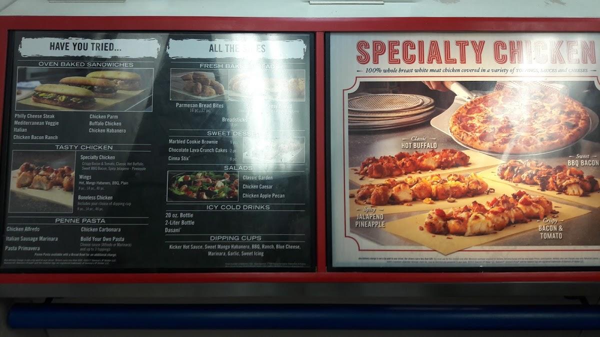 Menu at Domino's Pizza pizzeria, Porterville