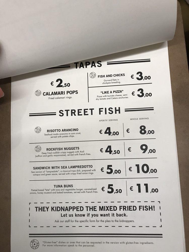 Menu at Fishing Lab Alle Murate restaurant, Florence