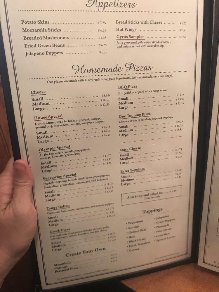 Menu at Olympic Steak & Pizza Oakland steakhouse, Oakland, US64 11