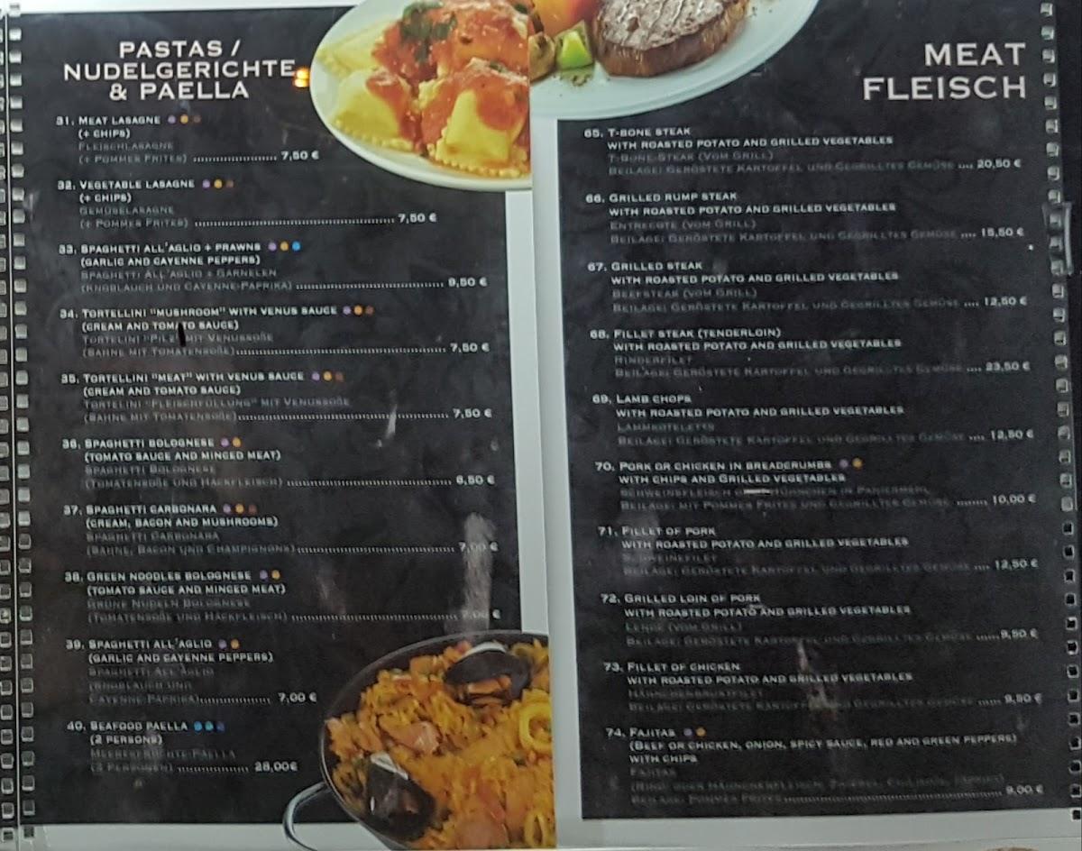 Menu at Steak House Pizzeria Venecia, Cales de Mallorca