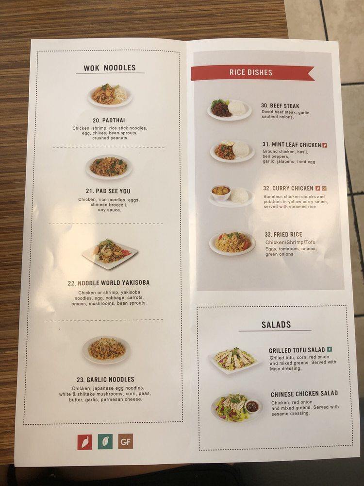 Menu at Noodle World Jr restaurant, Hillsboro