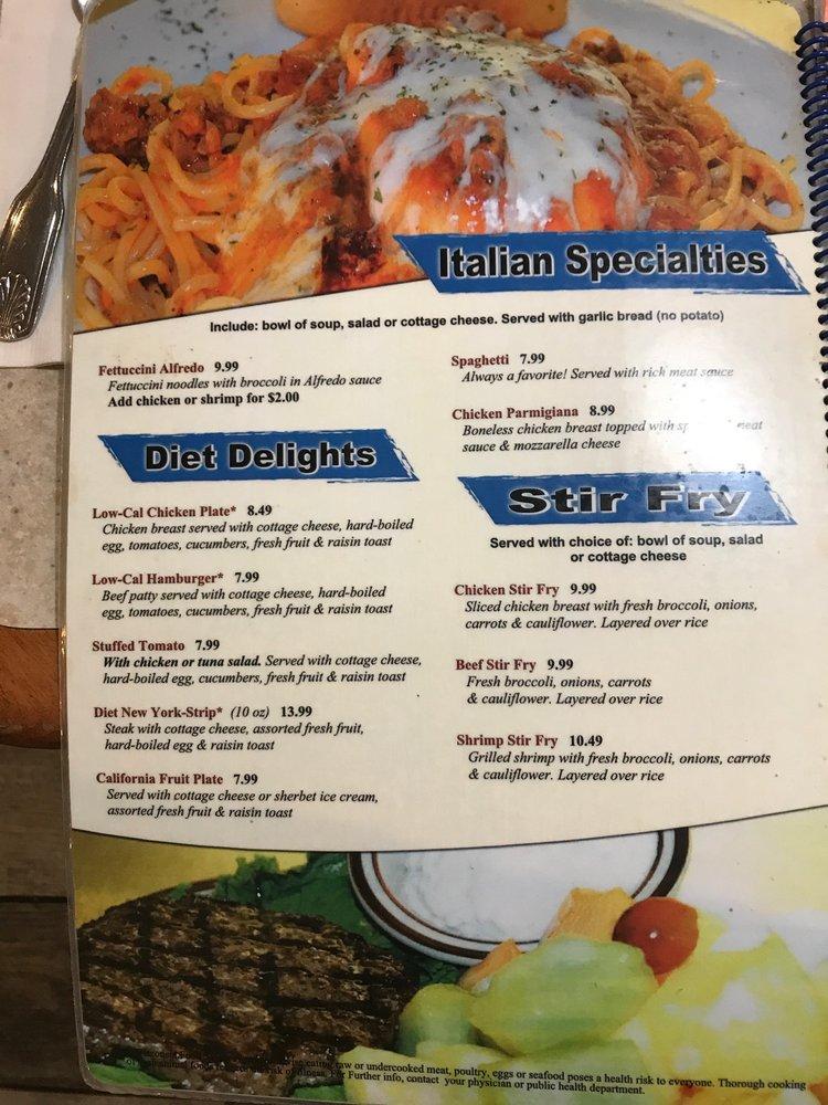 Menu at Blue Willow Cafe, Wausau