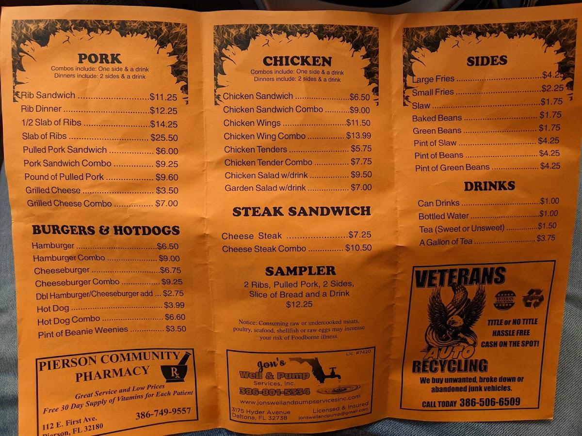 Menu At M E BBQ Pierson menu-at-m-e-bbq-pierson