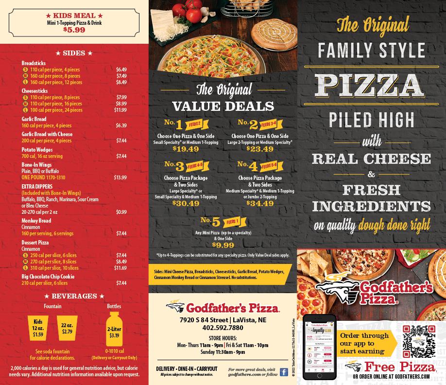 Godfathers Pizza Menu Near Me