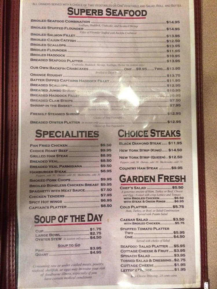 Menu at Parlor House restaurant, Waynesboro