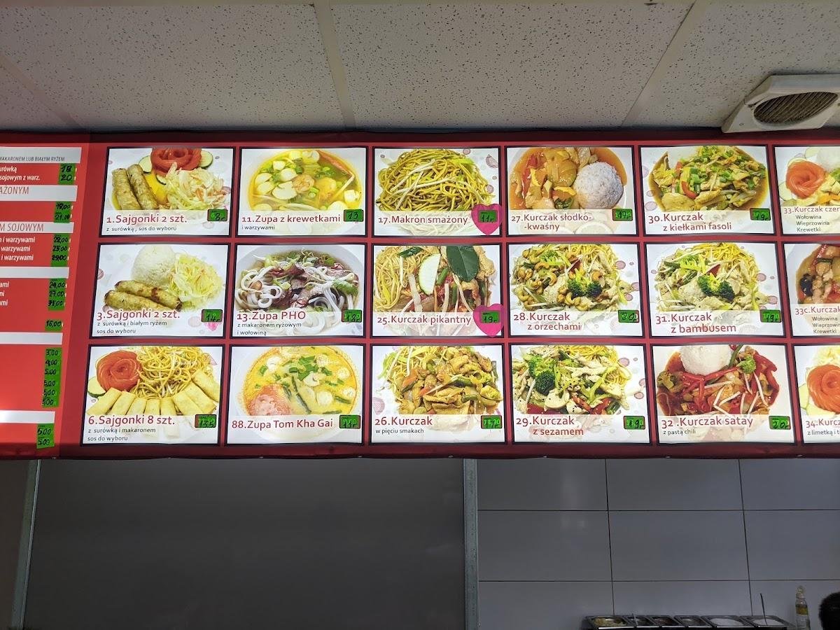 Menu at Huong Tra Asia restaurant, Radom