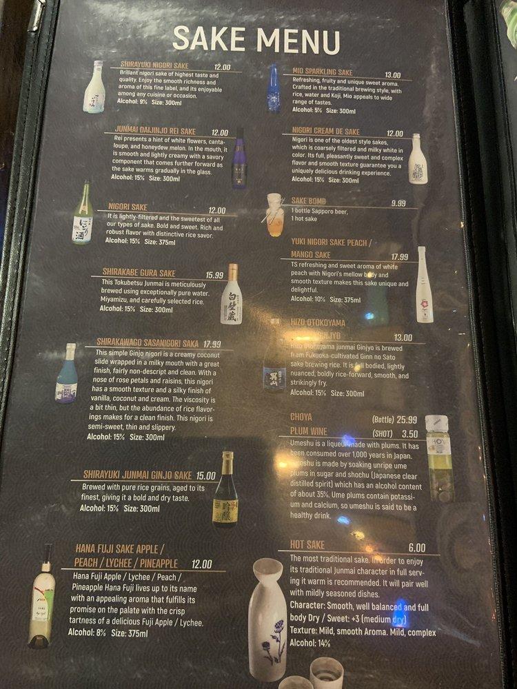 Menu at fun noodle bar, Odessa