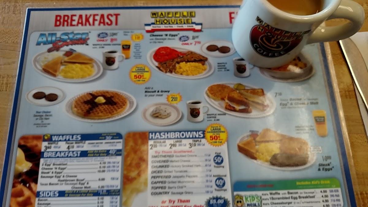 Menu at Waffle House restaurant, Ellenton, 51st Ave E