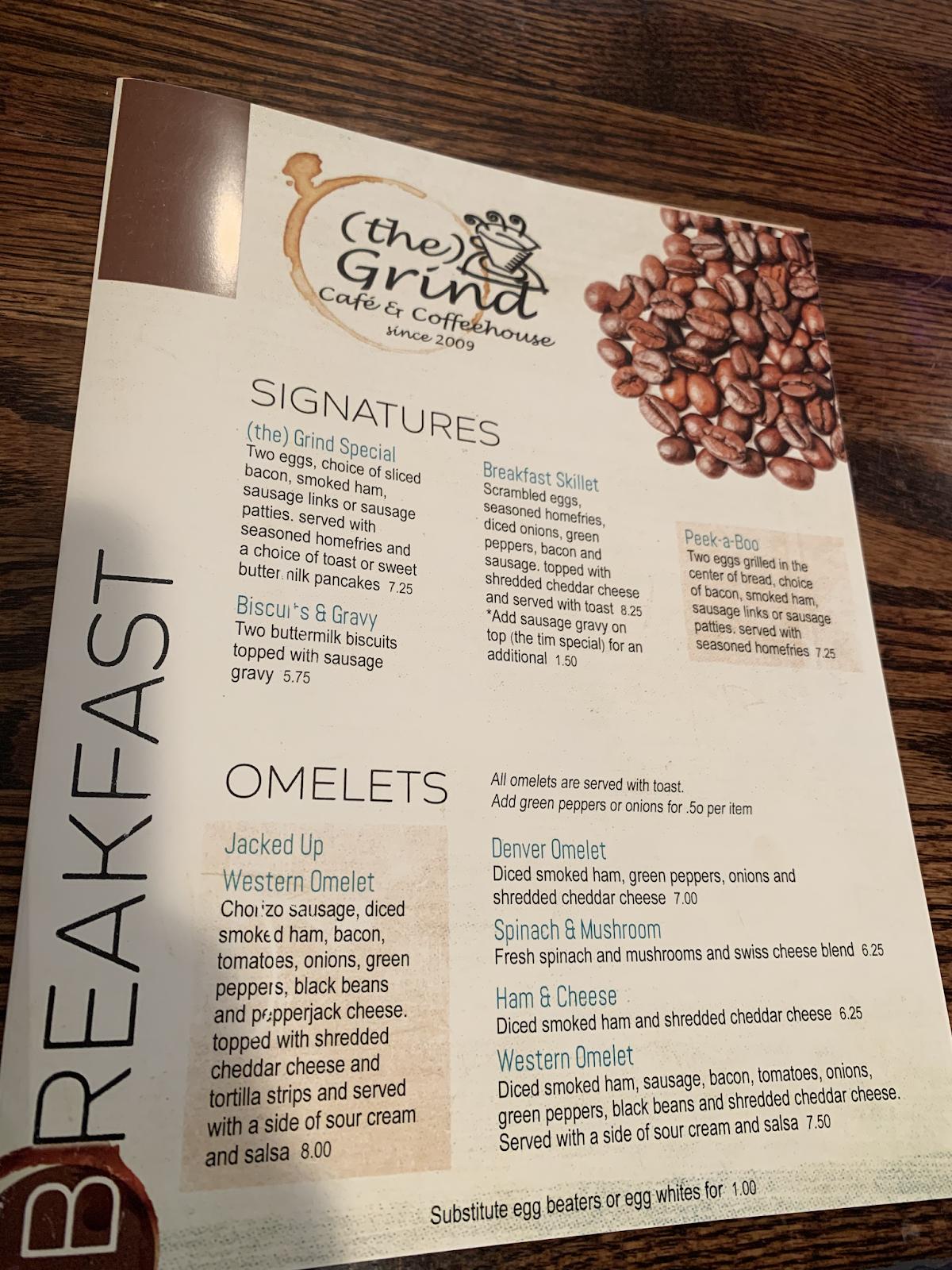 Menu at (The) Grind Cafe & Coffeehouse, Lima