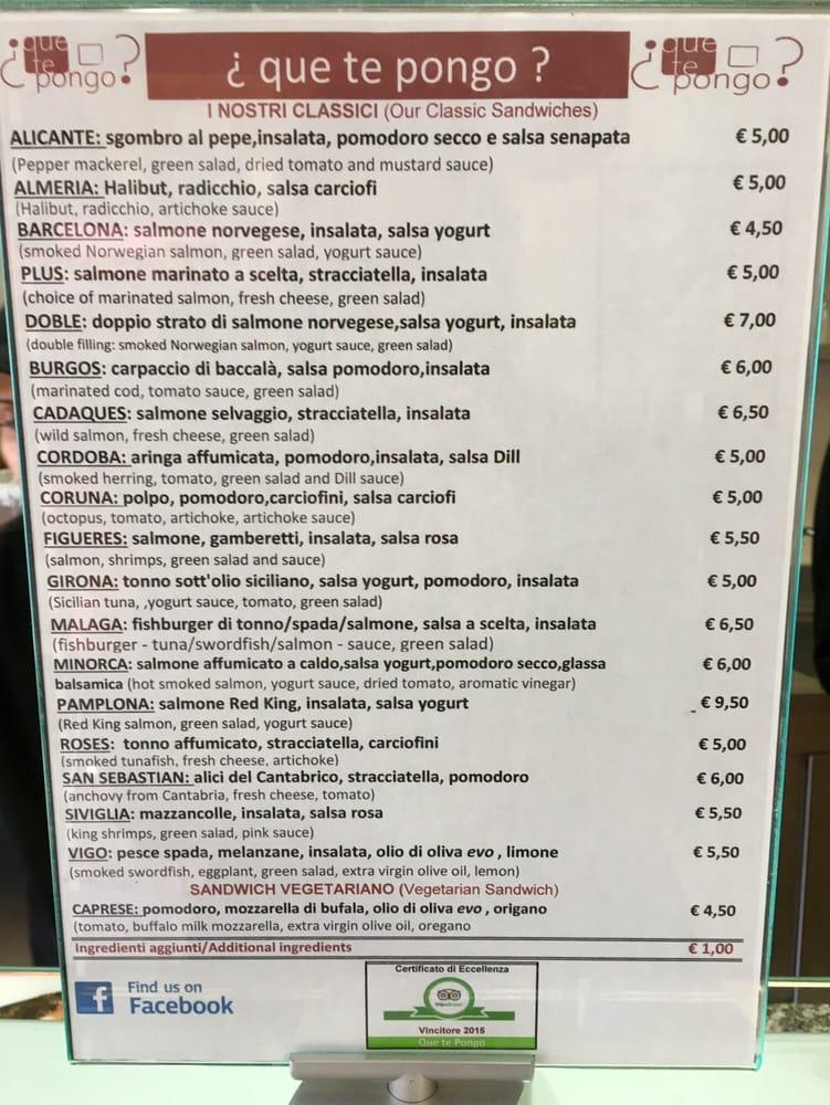 Menu di Que Te Pongo? 