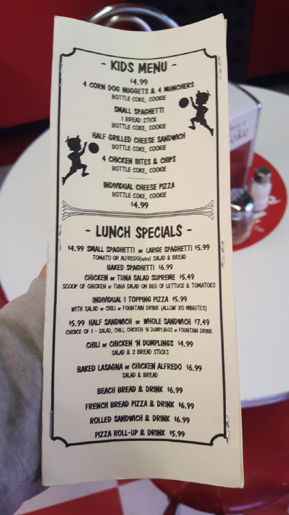 Menu at Kacey's Pizza Spot pizzeria, Whiteland, 89 US 31 S