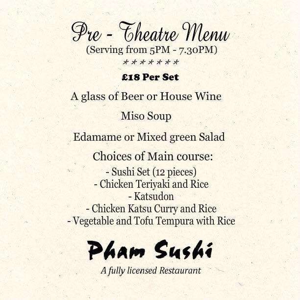 Menu At Pham Sushi Restaurant, London, The Heron