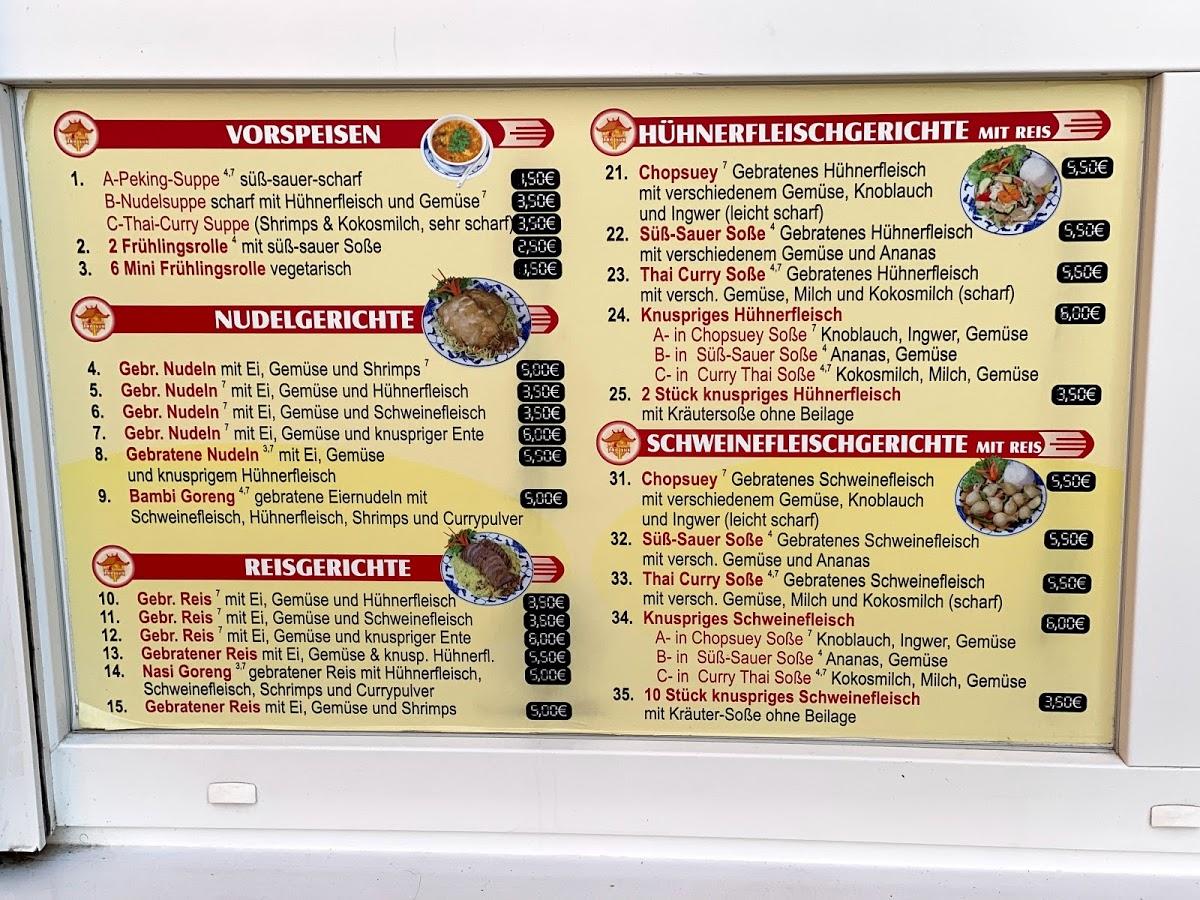 Speisekarte von Asia Imbiss fast Food, Jena, KarlLiebknechtStraße 40