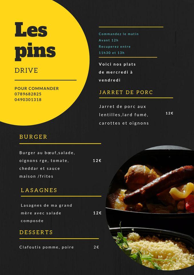 Menu at Bar Restaurant les Pins, Bollène
