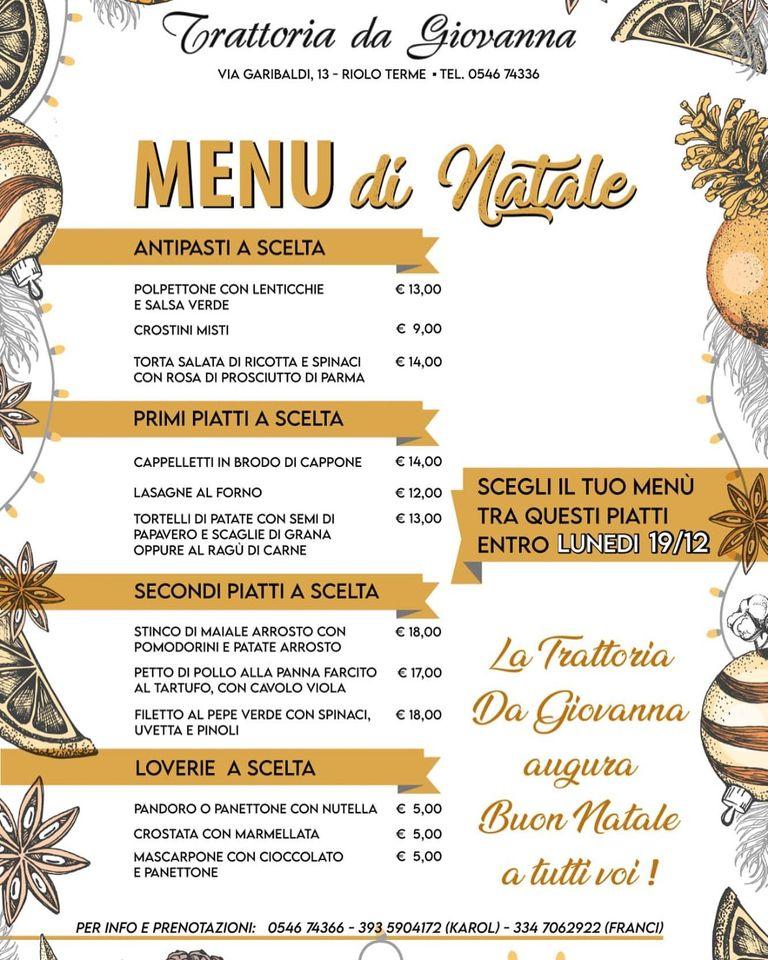Menu di Trattoria Da Giovanna 