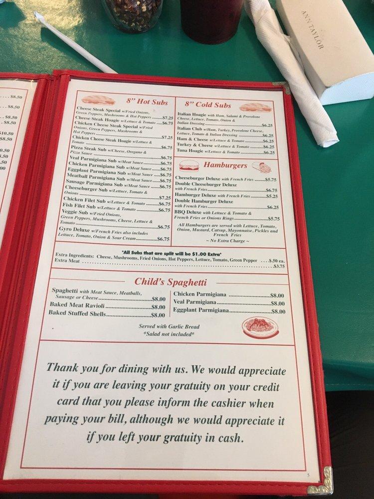 Menu at Pino's Pizza & Restaurant, Gasburg