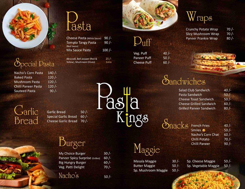 Menu at Pasta Kings, Yamuna Nagar