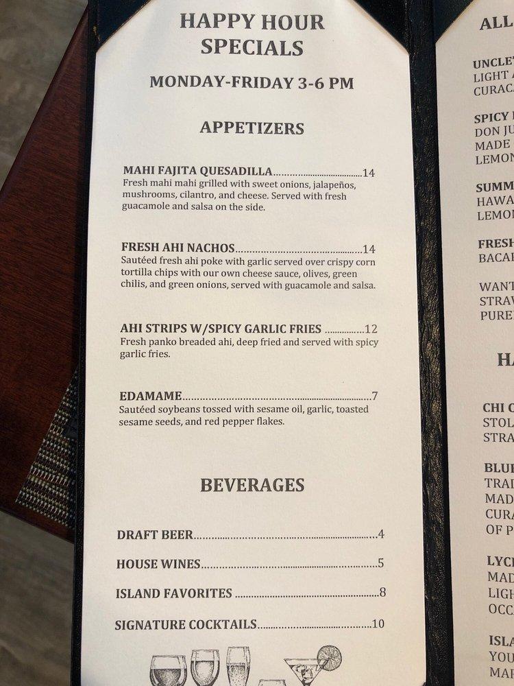 Menu at *PIER 38 LOCATION CLOSED PERMANENTLY* Uncle's Fish Market
