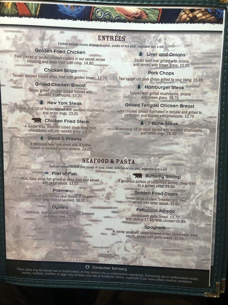 Menu at Minnie's Montana Cafe, Thompson Falls