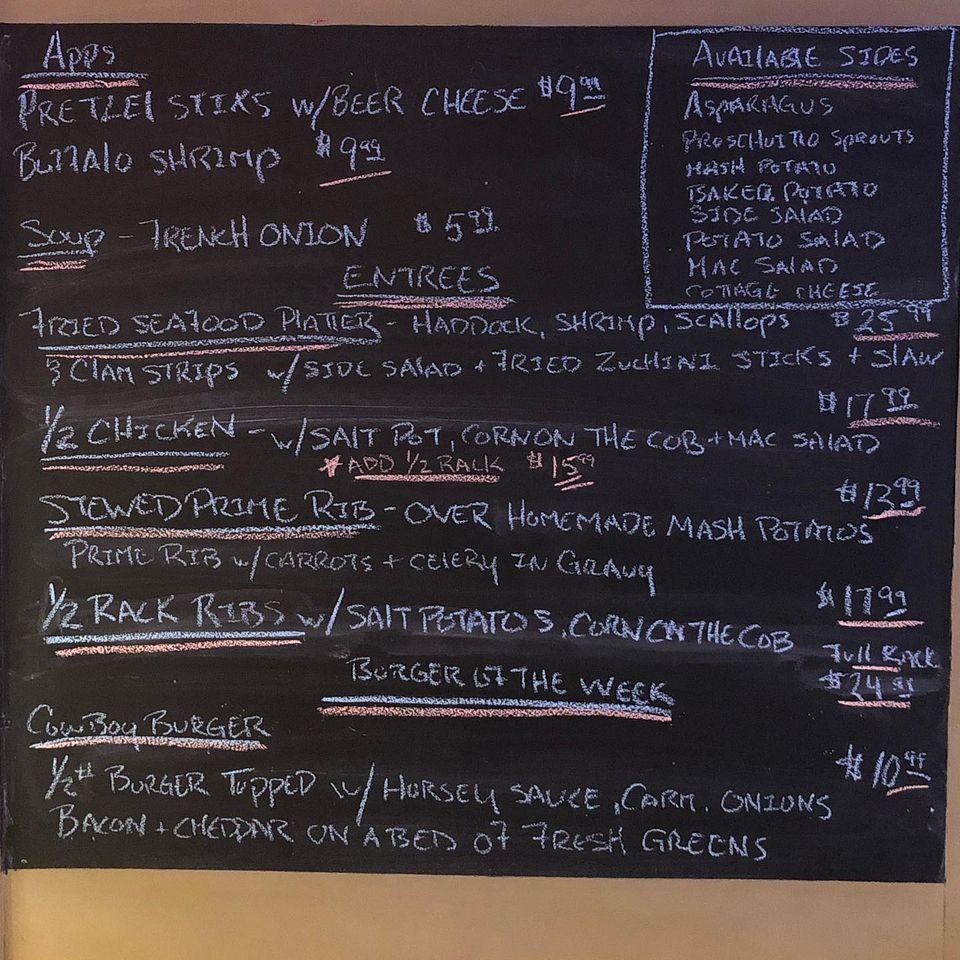 Menu at The Yard by The Alley Bar & Grill, Fulton