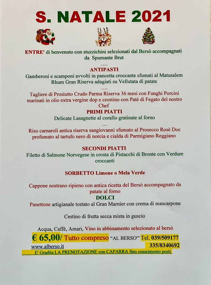 Menu di Ristorante Al Berso' 