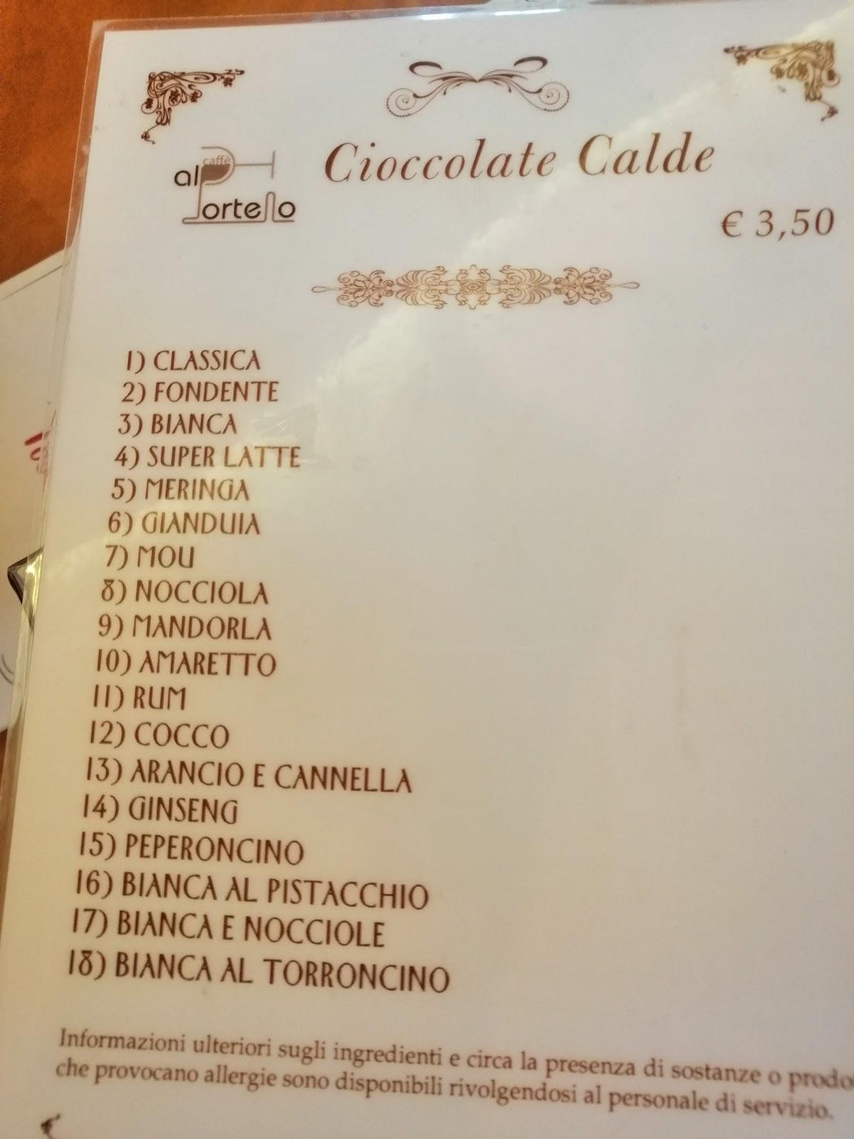 Menu da Caffè Al Portello pub & bar, Udine