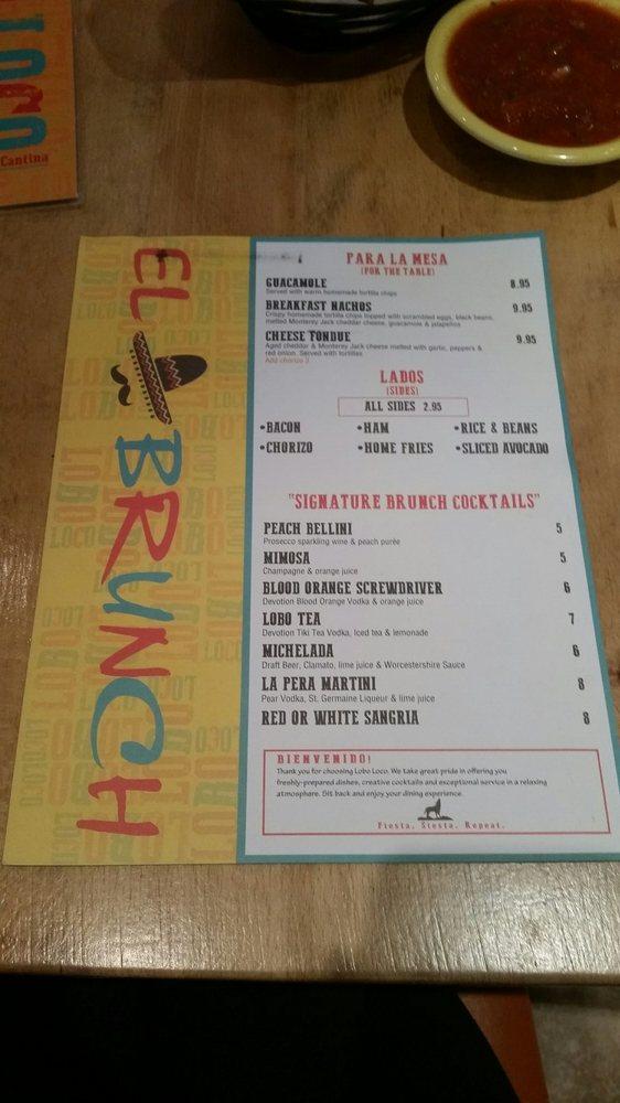 Menu at Lobo Loco restaurant, New York City, 3rd Ave